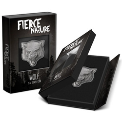 Niue: Fierce Nature - Wolf 2 oz Silver 2023 Antique Finish