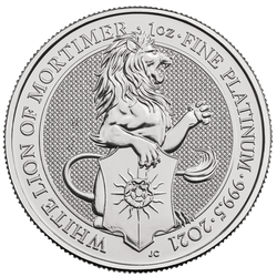 The Queen’s Beasts: The White Lion of Mortimer 1 oz Platinum 2021 Investment Sets 10 Pc.