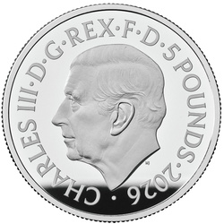 A Tudor-dinasztia királyi állatai: a királynő oroszlánja 2 uncia ezüst 2026 Proof