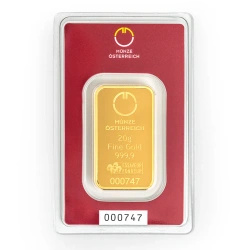 Złota sztabka 20g złota Austrian Mint