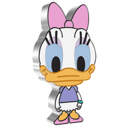 Niue: Disney – Daisy Chibi Coin, koloriert, 1 Unze Silber, 2021, Polierte Platte (Proof)