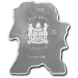 Street Fighter: Mini Fighter Chun Li de color 1 oz Plata 2021 Proof