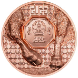 Mongolei: Bison 50 Gramm Kupfer 2025 Prooflike