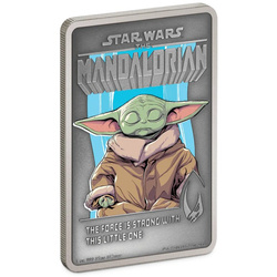 Niue: Star Wars The Mandalorian - Grogu coloured 1 oz Silber 2022 Antiqued Finish