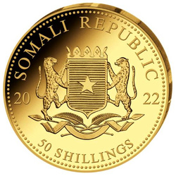 African Wildlife: Somalia Elephant 1/25 oz Gold 2022