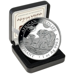 African Wildlife: Somali Elephant 1 oz Silver 2026 Privy Mark WMF Berlin