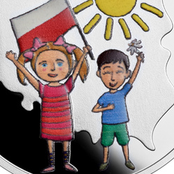 Je crois en la Pologne - Pologne libre et souveraine colorée 10 zł Argent 2024 Proof