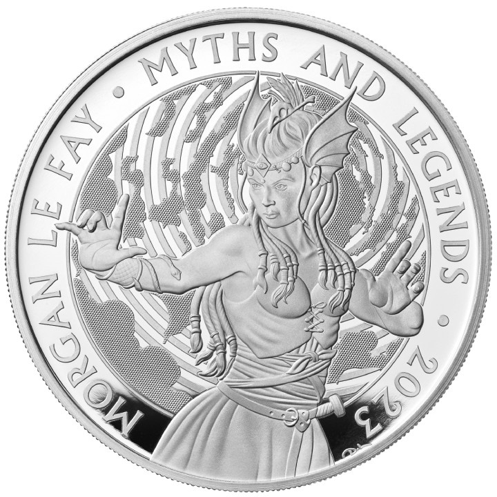 Mythes et légendes : Morgane Le Fay 1 once d'argent 2023 Proof