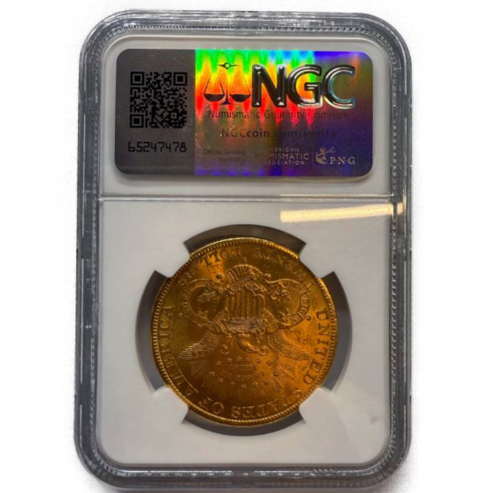 Liberty Head Double Eagle Złoto 20 Dollar 1900 S NGC MS62