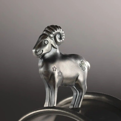 Srebrna Moneta Lunar Year - Fluffy Silver Sheep 1 uncja Srebra 2027 Antiqued Shaped Coin