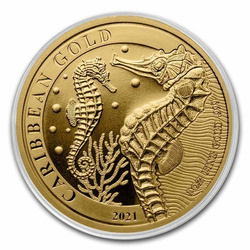 Barbados: Seahorse 1 oz Gold 2021