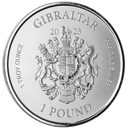 Gibraltár: Háborús elefánt 1 uncia ezüst 2023 Prooflike