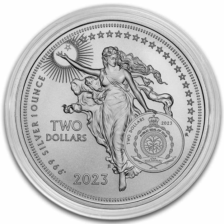 Niue: Iconos de inspiración - Thomas Edison 1 oz Plata 2023 Lingote