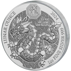 Rwanda: Lunar - Year of the Dragon 1 oz Silber 2024 Proof