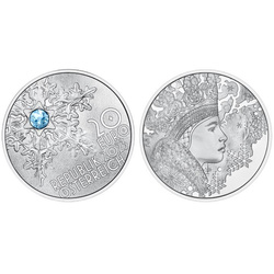 Segreti della neve 20 euro d'argento 2023 Proof