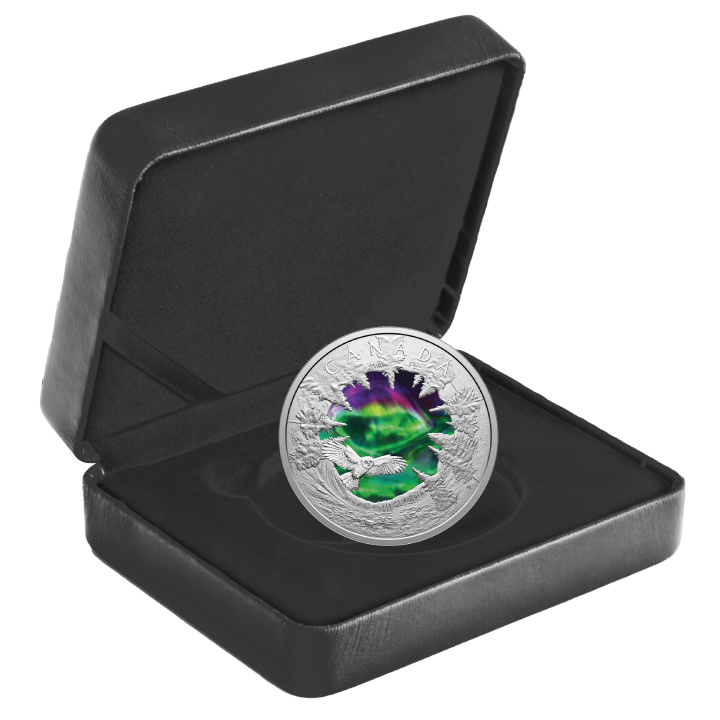 Canada: Magic of the Northern Lights kolorowany $30 Srebro 2025 Proof