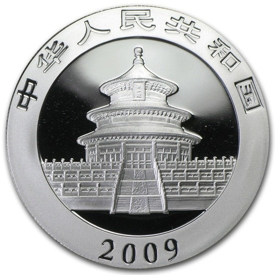 Chińska Panda 1 uncja Srebra 2009