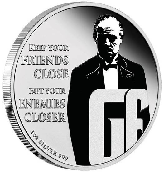 Niue: The Godfather barevná 50. výročí filmu 1 unce stříbra 2022