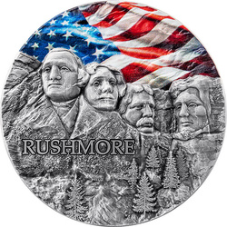 Ghana Rushmore Special Edition 2 oz argint 2024 High Relief Antique Finish