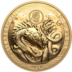 Canada: Year of the Dragon $350 Złoto 2024 Proof Extraordinarily High Relief