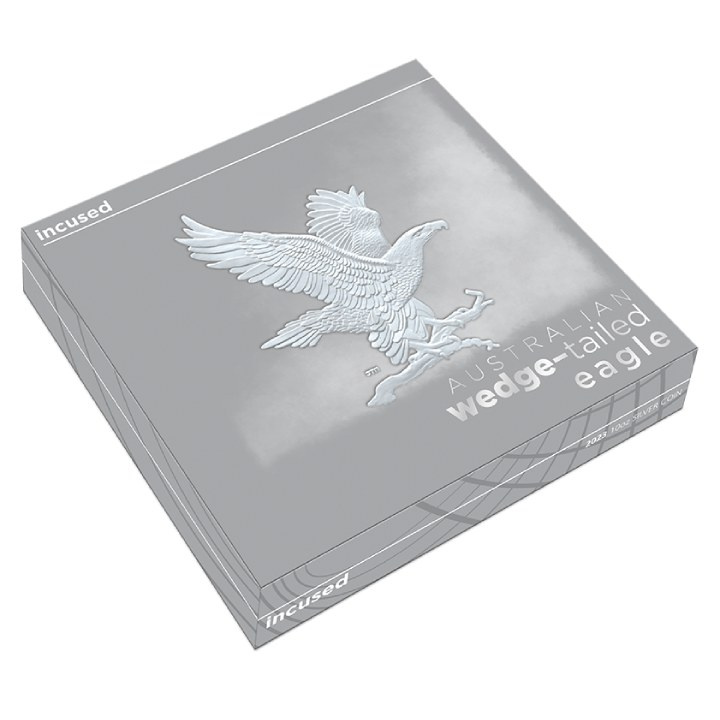 Aquila australiana 10 once d'argento 2023 Proof Incisa