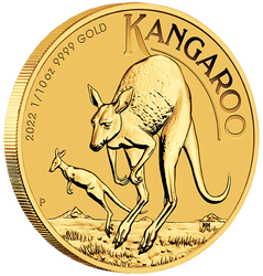 Australijski Kangur 1/10 uncji Złota 2022