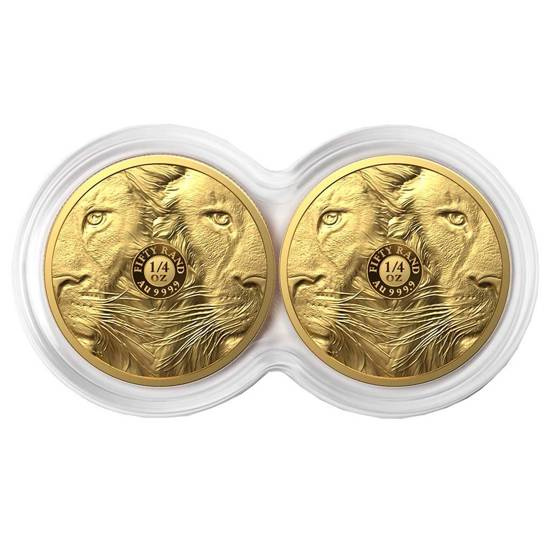 Big Five II: Lion - Double Capsule - Set 2 x 1/4 oz Gold 2022 Proof