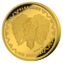 Sierra Leona: Big Five - Elefante 1 oz Oro 2023