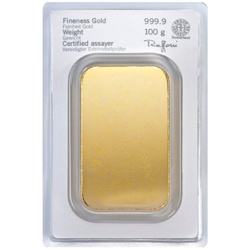 Lingotto Heraeus 100 grammi d'oro LBMA