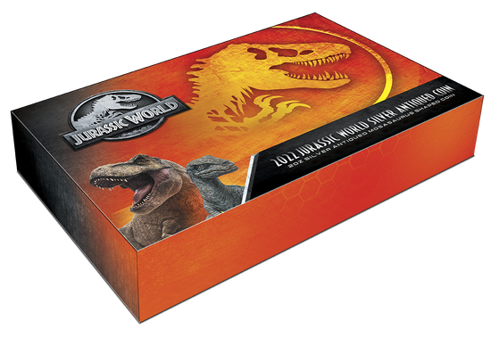 Niue: Jurassic World - Mosasaurus színes 2 uncia ezüst 2022 Antikolt érme