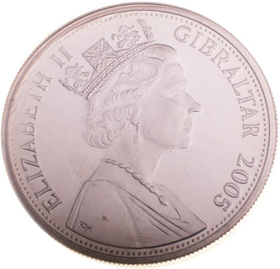 Gibraltar: Batalla de Trafalgar 1 Corona 2005 Proof