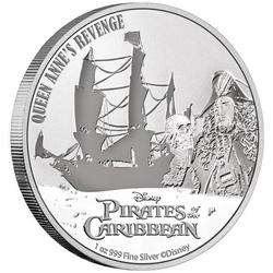 Niue : Disney Pirates des Caraïbes - Queen Anne's Revenge 1 once d'argent 2022