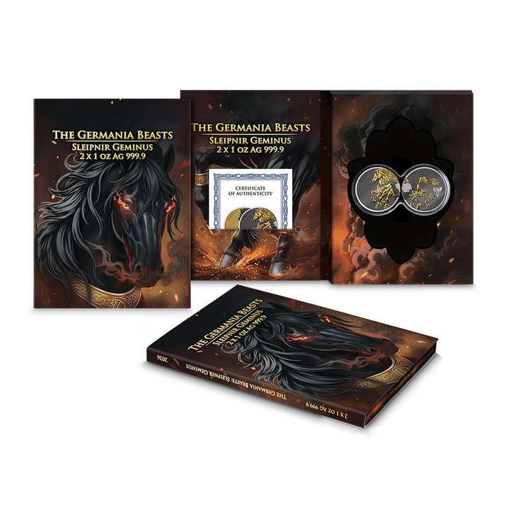 Set of Silver Medals Germania Beasts - Sleipnir Gilded 2 x 1 oz Silver 2026