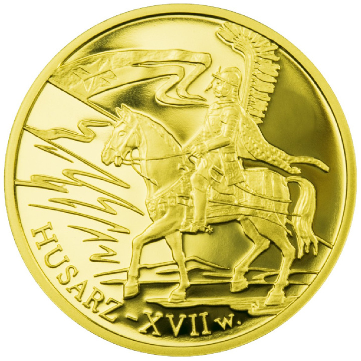 Historia Jazdy Polskiej: Husarz XVII wieku 200 zł 2009 Proof