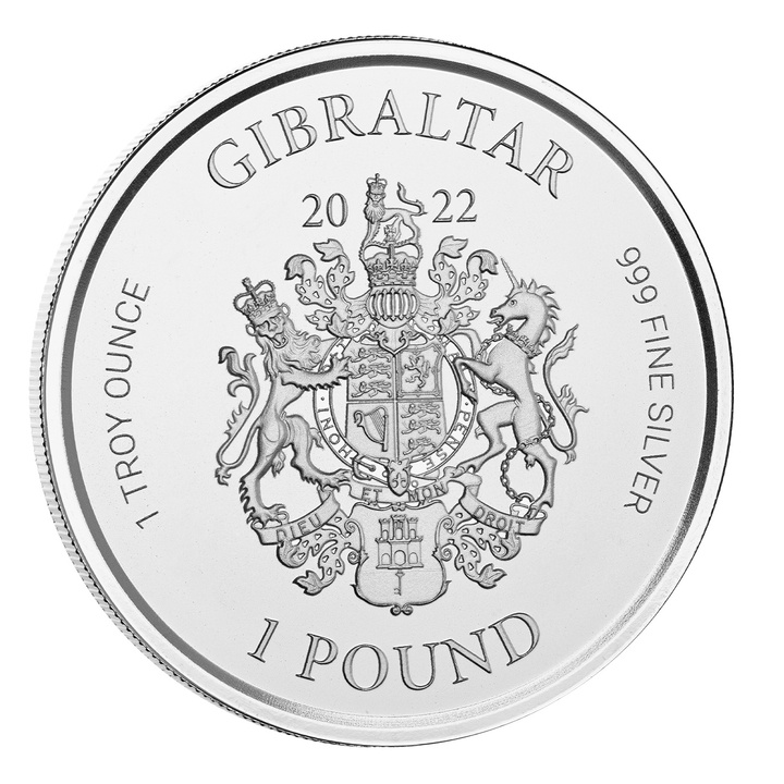 Gibraltar: Lady Justice 1 oz Silber 2022