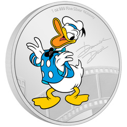 Niue: Disney Mickey & Friends - Paperino colorato 1 oncia d'argento 2023 Proof