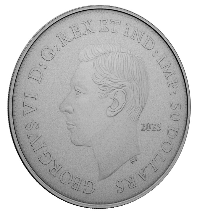 Canada: Emanuel Hahn's Original Sketch - Royal Visit $50 Srebro 2025 Antiqued Coin