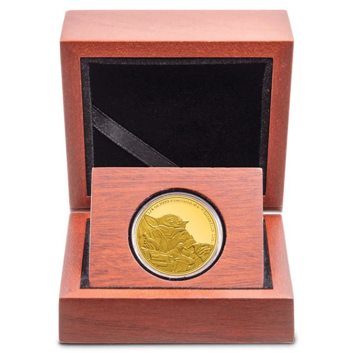 Niue: Star Wars El Mandaloriano - Grogu 1/4 oz Oro 2022 Proof