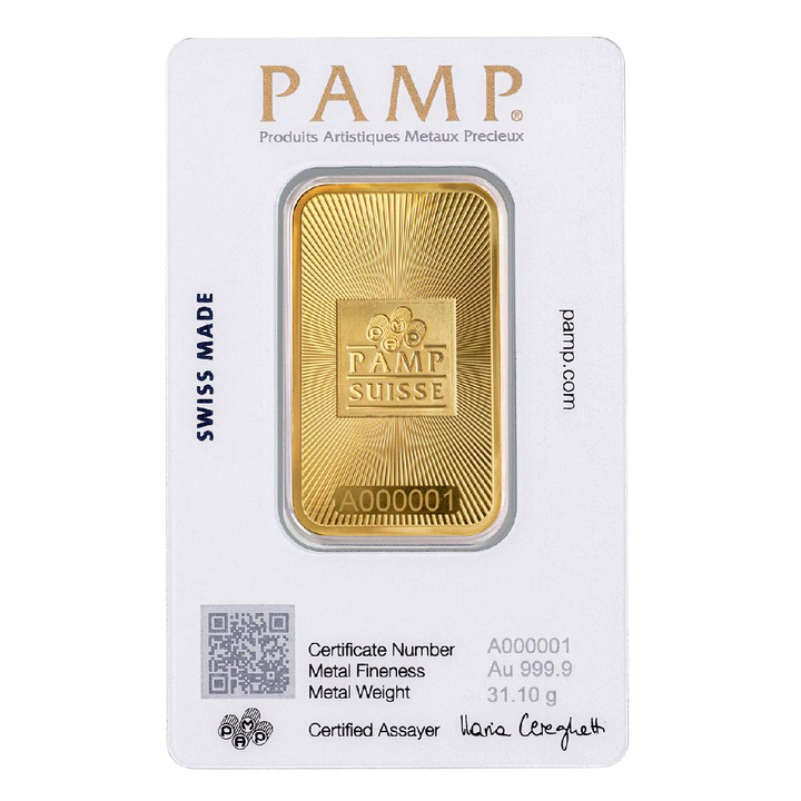 Lingotto d’oro PAMP Suisse 1 oz oro nuovo