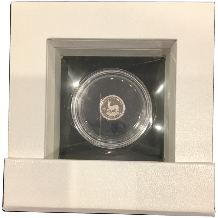 Moneda de oro de Gabón: Springbock 2014 0,5 g Oro blanco Prooflike