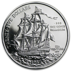 Sea Venture 1 unce palladia 1987 Proof