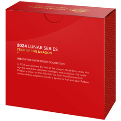 RAM: Lunar - Year of the Dragon 1 oz Silver 2024 Proof Domed Coin