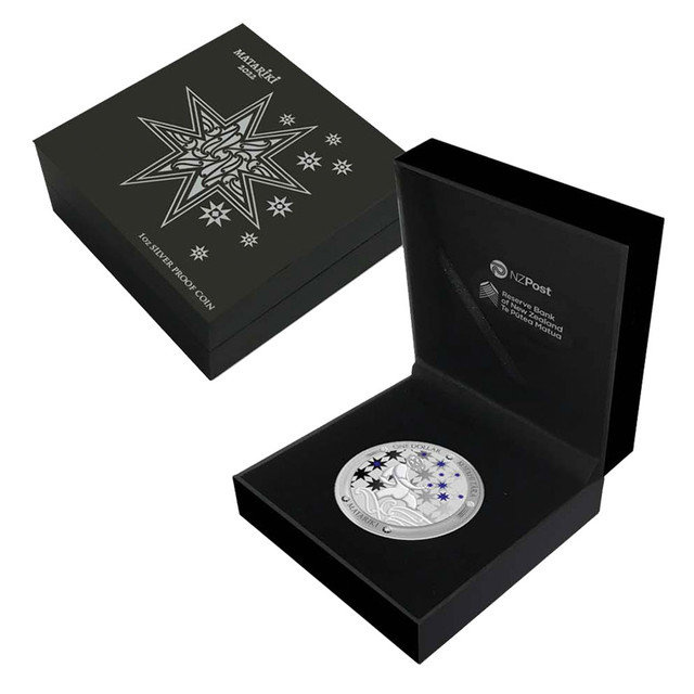 Matariki coloreado 1 oz Plata 2022 Proof
