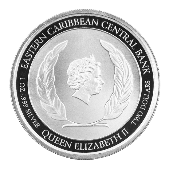 Anguilla: Coat of Arms 1 uncja Srebra 2020
