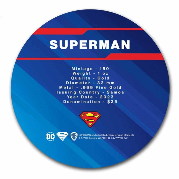 Samoa: DC Comics - Superman 1 uncja Złota 2023