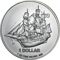 Cook Islands HMS Bounty 1 oz Silver 2013