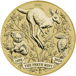 Perth Mint 125. anniversary 2024 Aluminum Bronze (coin in card)