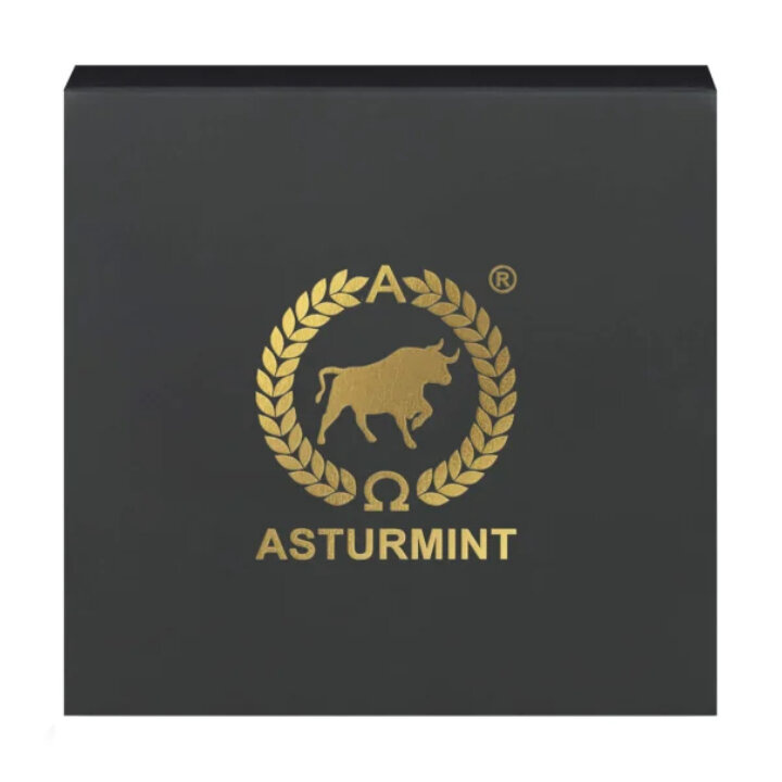 Lingotto Asturmint: Poker Cards - Re di cuori colorato 2 once d'argento 2024 Antique Finish