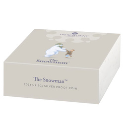 The Snowman coloured Silver 2023 Proof 