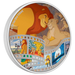 Niue: Disney Cinema Masterpieces - El Rey León coloreado 3 oz Plata 2022 Proof